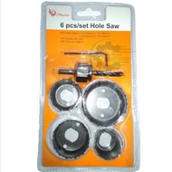 Holesaw 6 Pcs hole saw Wood hole saw Set Kit 32 mm - 54 mm Good