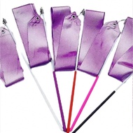 1/3/5-Piece Pack Of Gymnastics Ribbon Dance Sticks, Purple Gymnastics Ribbons, Beach Outdoor Party M