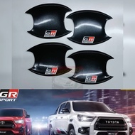 Revo ปี 15 - 20 21 22 23 รีโว้ FORTUNER ฟอร์จูนเนอร์ เบ้ากันรอยทรกลม ดำเงา ดำเงาโลโก้ GR SPORT ใหม่