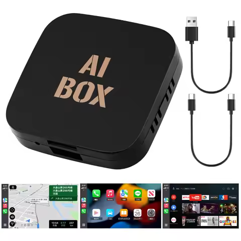2025 Wireless CarPlay AI Box Android 13.0 Auto Adapter WiFi 2GB+32GB For Netflix YouTube Car Intelli