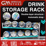 [SG Stock] Fridge Drink Organizer 2 Layer Drink Storage Rack Bottle Holder Fridge Storage Box