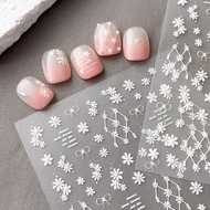 Embossed Daisy Manicure Sticker Three-Dimensional Flower Hand-Painted Decoration DIY Material Photot