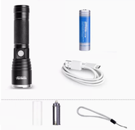 手電筒強光可充電式超亮小型氙氣戶外家用迷你便攜led耐用遠射燈【超300W白熾燈:18650一電(套餐七)】