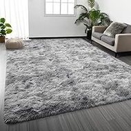 Deerhoo Large Shag Area Rugs 5 x 8, Tie-Dyed Plush Fuzzy Rugs for Living Room, Ultra Soft Fluffy Fur