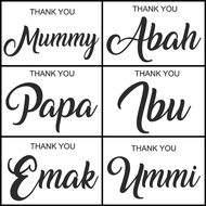 STICKER THANK Y0U - SIZE A4