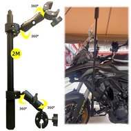 ☬ รถจักรยานยนต์ Panoramic Selfie Stick จักรยาน Monopod Handlebar Mount Bracket สำหรับ GoPro Hero 11 insta360 One X3 X2 กล้องอุปกรณ์เสริม