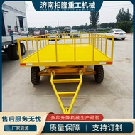 S-T➰Spot Traction Platform Trolley Cargo Transport Truck Forklift Large Tonnage Flat Trailer Heavy Traction Flat Trailer