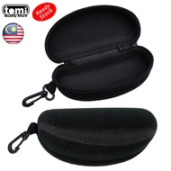 Hard case Zipper Protection case for spectacle, sunglasses & Eyewear Black
