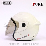 หมวกกันน็อค INDEX รุ่น PURE ใหม่ 2024! หน้ากากปรอท รอบศีรษะฟรีไซส์ประมาน 57-59 cm น้ำหนักเบา ผ่านมาตรฐาน มอก.