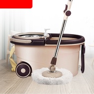 Pulley Double Drive Mop Rotating Lazy Hand-Free Suspension Bucket Cloth Portable Metal Basket Self-Drying Water Mop