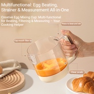 Large Capacity Egg Mixing Cup Egg Mixing Cup Heat Resistant Stirrer Stirrer 3 In 1 Egg Mixing Cup Eg