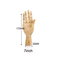 Wooden Left/Right Hand Body Artist Model Jointed Articulated Wood Sculpture