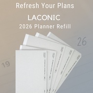 Laconic 2026 Planner Refills for A5 and B6 Weekly & Monthly Formats (Starts September 2025)