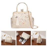 seng Embroidered Evening Handbag Chinese Qipao Style Shoulder Bag For Wedding Guest And Daily Activi