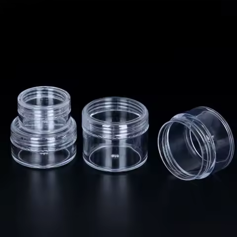 3g 5g 10g 15g 20g 30g Cosmetic Cream Jar Empty Clear Eyeshadow Nail Glitter Lip Balm Container Makeu