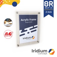 8R 2mm acrylic Frame custom acrylic wall photo Frame/
