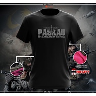 BAJU PASKAU/T-SHIRT PASKAU/TENTERA MALAYSIA/TLDM/KAIN MICROFIBRE/WARNA HITAM/LENGAN PENDEK