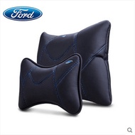 Leather car headrest lumbar support neck pillow small head bones pillow