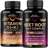 NUTRAHARMONY Vitamin D3 K2 & Beet Root Capsules