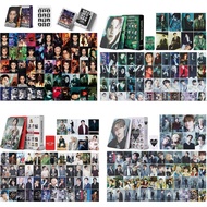 YiYiXiXi 4Pek/220Keping Kad Foto KPOP Kad Lomo Kad Ucapan dengan Kotak Poskad untuk Koleksi (Hitam)