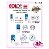 COLOP New Round Self-Inking Rubber Stamp R12,R17,R24,R30 (Hospital, Office, School, Company Stamp)