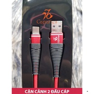 Caparies Super Durable 3.0 Fast Charging Cable 1 Meter - 6-Layer Parachute Cord, Solid Molded, Fast 