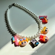 Glass Pearl Necklace 8.0 mm. Comes With A Pendant Cute Length 16 Inches (OK) UA0959-01 Unreasonable 