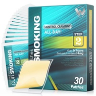 Nicotine Patches Step 2 Easy and Effective Helps Quit Smoking, 14 mg, 30 Patches Smoking Aid to Help