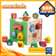 Baby Toys, Wooden Drop Box, Block Drop Box Helps Children Learn Shapes and Colors