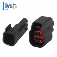 LIVSTO 1 set 2 Pin Methanol Male And Female Socket Plug EV6 To EV1 Waterproof Fuel Injector Nozzle A