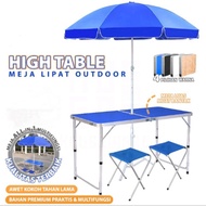 TENDA Center Hole Umbrella Tent Folding Table | Sales Table | Picnic Table