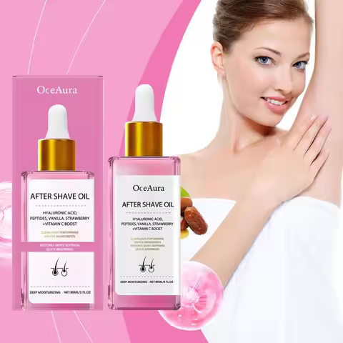 Strawberry Vanilla After Shave Care Oil 90ML Women Smooth Skin Moisturizes Soft Serve Hair removal S