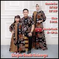 Baju Kurung Gamis Batik Terbaru Pekalongan Bahan Katun Kombinasi Couple Anak Prempuan Wanita Jumbo Ld 120 Elegan Kondangan Pesta Mewah