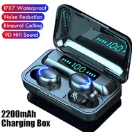 Foreign Trade Hot-selling F9 Smiley Face F9-5C Bluetooth Headset Touch Digital Display TWS Wireless 