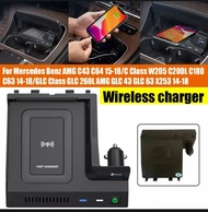 NEWGOODที่ชาร์จไร้สาย 15 W สําหรับ Mercedes Benz W205 Amg C43 C63 Amg Glc43 Glc X253 C Class Glc LMp