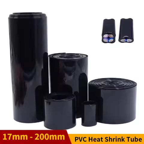 18650 Lithium Battery Heat Shrink Tube Width 17mm ~ 200mm Li-ion Wrap Cover Skin PVC Shrinkable Film