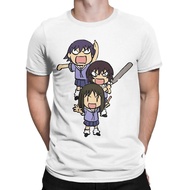 Cartoon【Azumanga Daioh 】graphic 100%cotton O-neck red T-Shirt for men