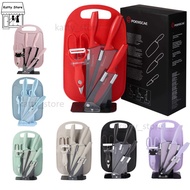 《 SHIP IN 1 DAY 》5 In 1 & 7 In 1 Ceramic Knife Set Pisau Viral Steel Kitchen Scissor Peeler Cutlery 