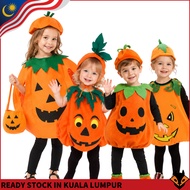 Kids Pumpkin Halloween Costume | Jack-o'-Lantern Spooky Outfit for Parties