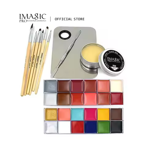 IMAGIC Professional Makeup Cosmetics 1 X12 Colors Body Painting+Skin Wax+professional makeup remover
