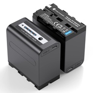 FirstPower 2 Pack NP-F970 Battery with Type-C Port for Sony NP-F970 F960 F950 F930 F750 F550 and Son