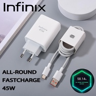 Infinix 45W Charger for Infinix Note 40 30 30i Zero 30 X Pro GT 10 Super Fast Charging Power Adapter