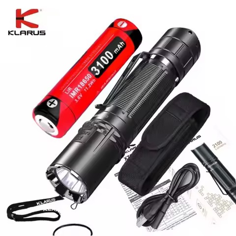 Klarus XT2CR PRO Police LED Flashlight 2100LM Torch Lighter with 18650 Battery for Camping Self Defe