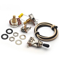 [Wiring Harness Kits] 2 Pickup Style Wiring Harness- 3 Way Toggle Switch+1T1V+Output Jack 500K Pots/