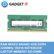 RAM MIXED BRAND 4GB DDR4 3200MHz 1RX16 NOTEBOOK LAPTOP MEMORY SO-DIMM