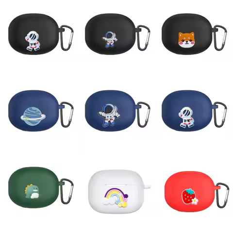 for QCY Crossky C30 /C50/C30S/ N60/HT19 Buds ANC Silicone Earphone Protect Case Cartoon For QCY N60/