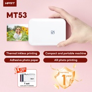 HPRT Photo Printer Pocket Instant Printer MT53 Bluetooth Inkless Printing Thermal Printer Color Phot