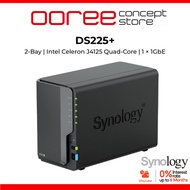Synology DiskStation DS225+ 2-Bay NAS Enclosure Dual M.2 NVMe Slots Private Cloud Server for Home Of