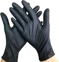 #48 50pcs Black Disposable Latex Nitrile Glove Working Gloves Food Grade Waterproof Allergy Free Work Safety Gloves S/m/l Gloves