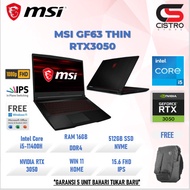 MSI THIN GF63 GTX1650 4GB CORE I5 16GB 512GB SSD 15.6 FULL HD 